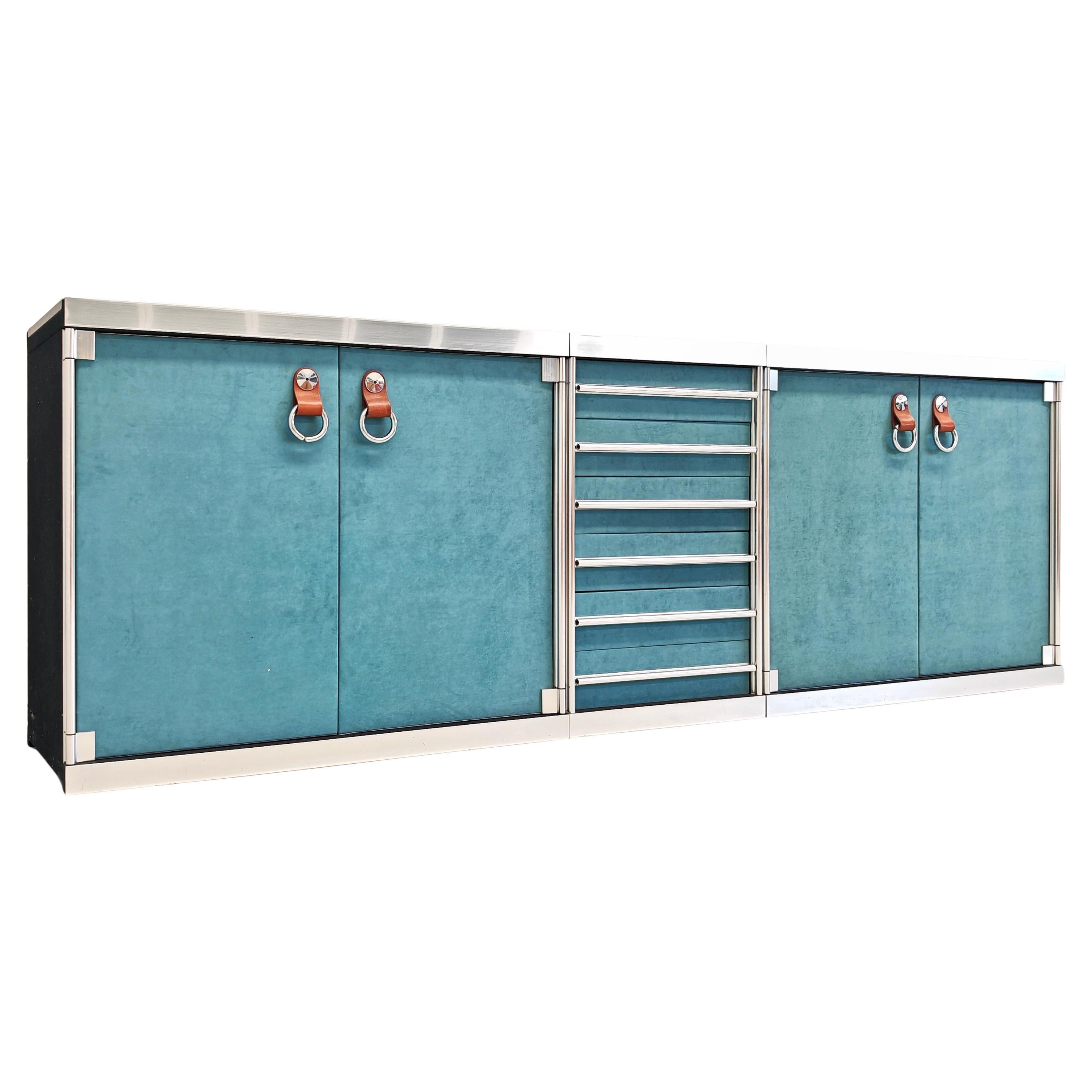 Sideboard modular credenza Guido Faleschini for i4 Mariani (Hermès) 1970's For Sale