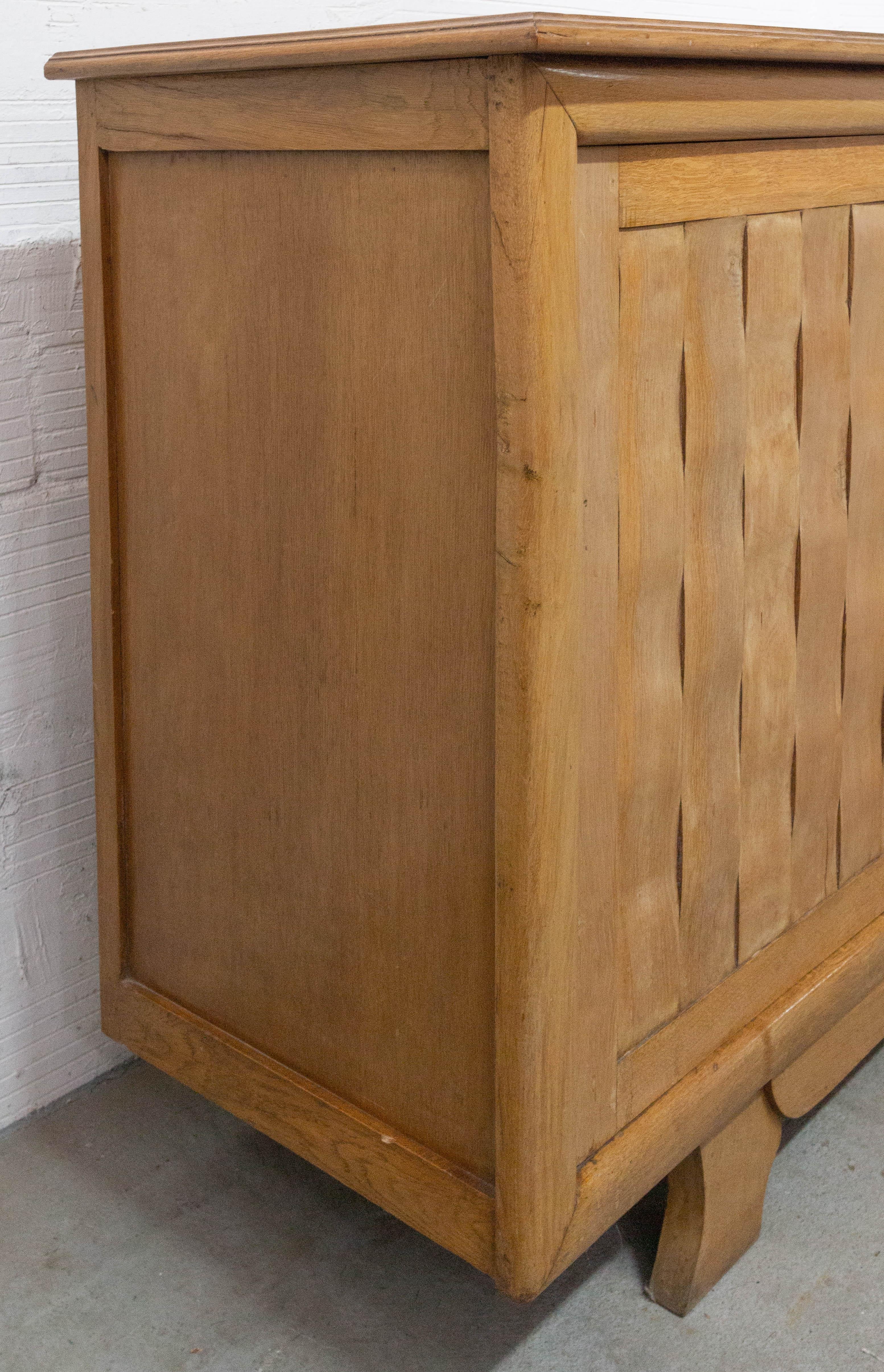 20th Century French Enfilade Sideboard Credenza Oak Buffet, circa 1950