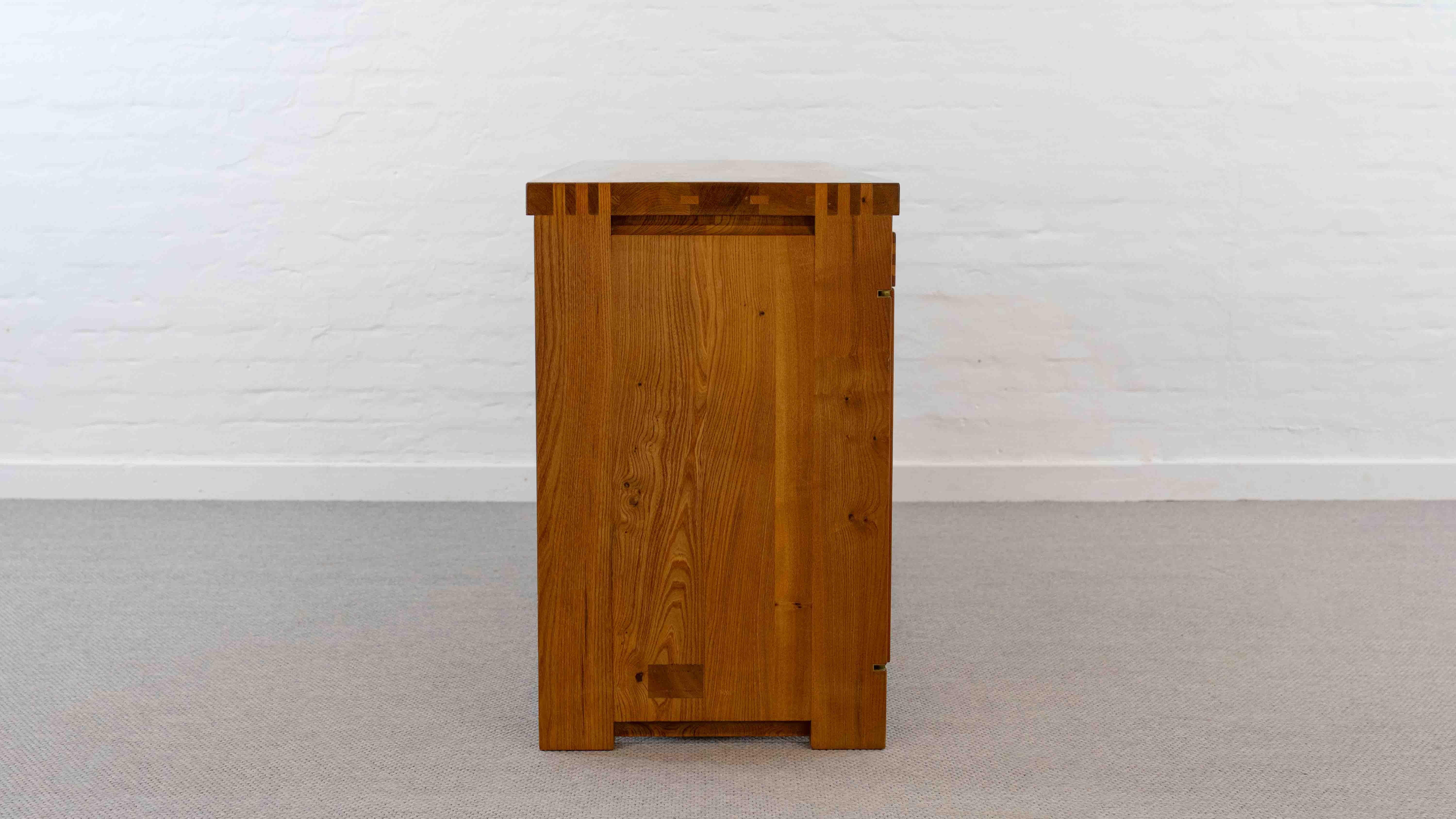 20th Century Sideboard / Credenza R08 by Pierre Chapo in Solid Elm For Sale