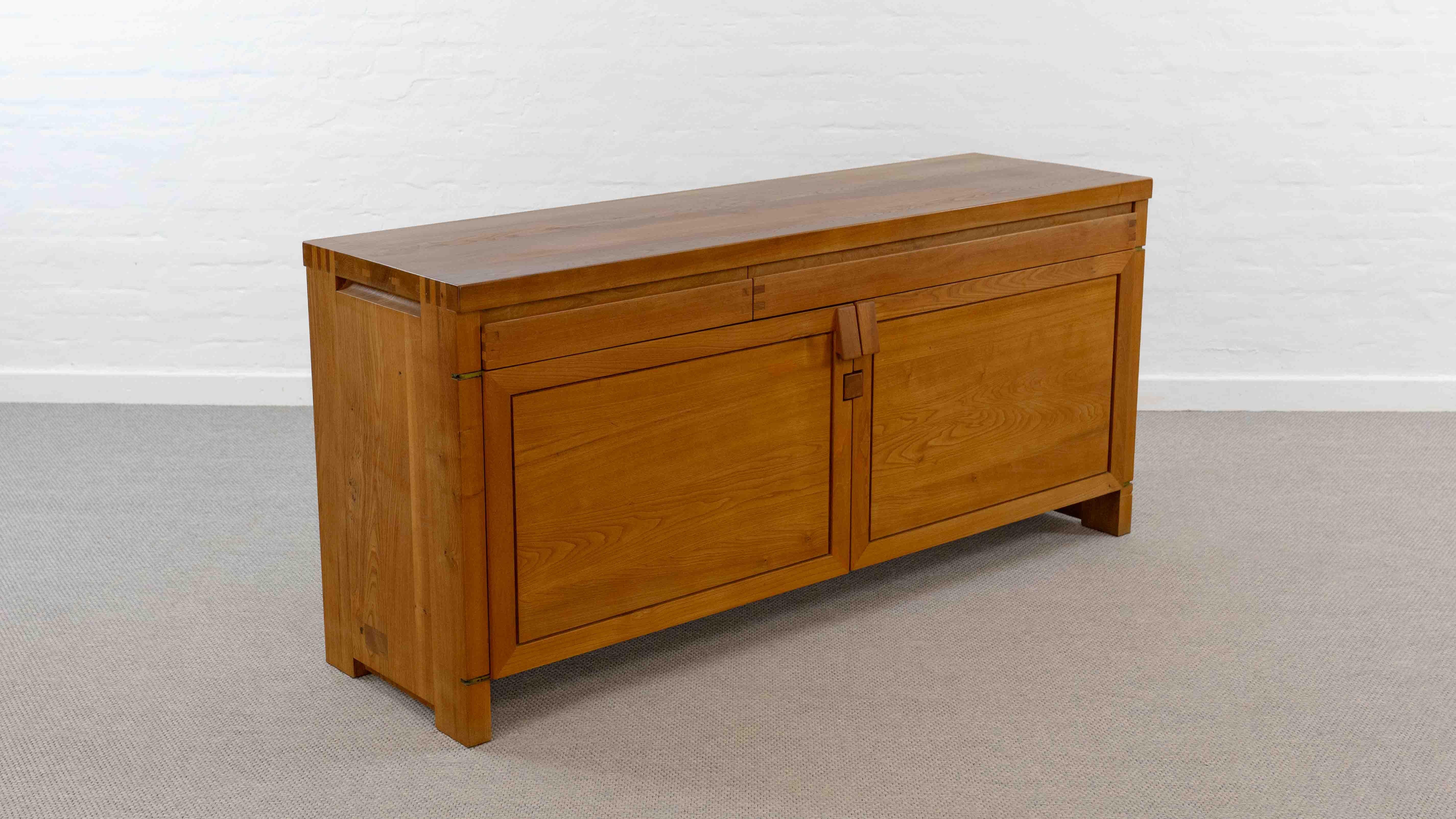 Sideboard / Credenza R08 by Pierre Chapo in Solid Elm For Sale 1