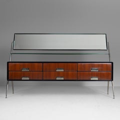 Credenza con specchio Silvio Cavatorta, 1950 legno vetro Mid-century