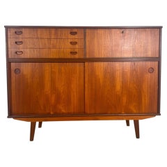 Danish upright teak sideboard Scandinavian Modern, 1960s