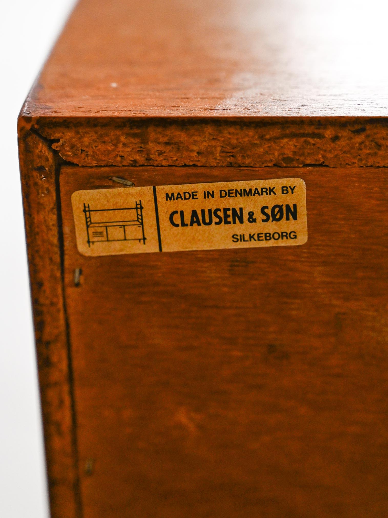Sideboard danese vintage Clausen & Søn in teak For Sale 3