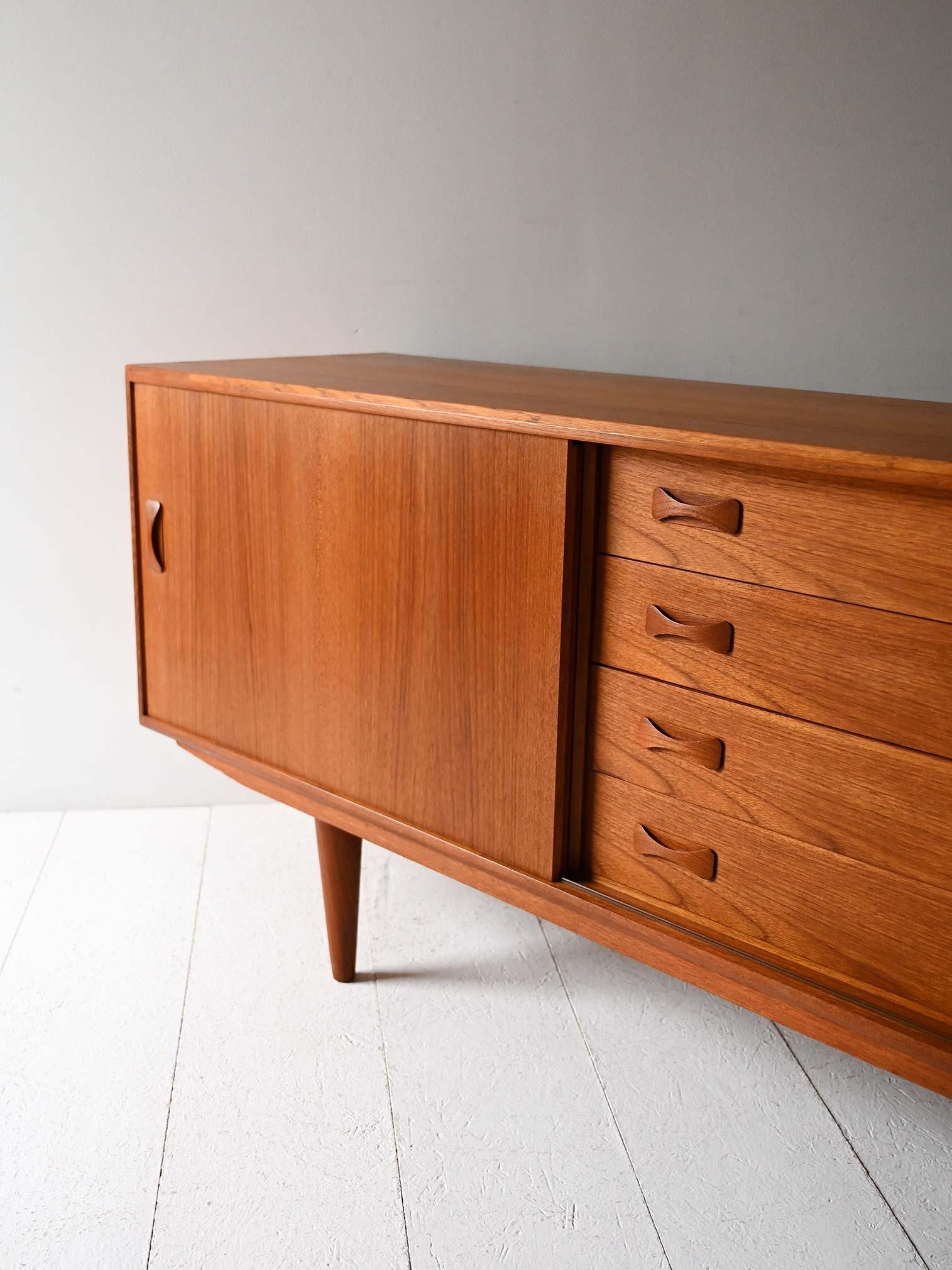 Sideboard danese vintage Clausen & Søn in teak For Sale 2