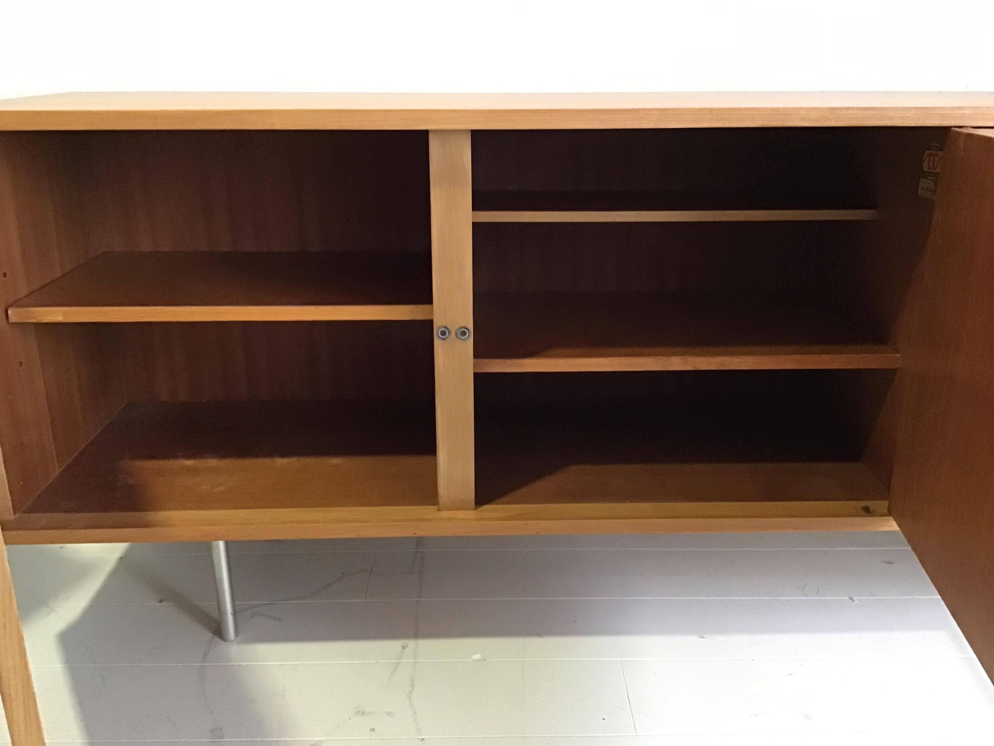 Sideboard Design By Alain Richard Circa 1950 produced by Meubles TV For Sale 3