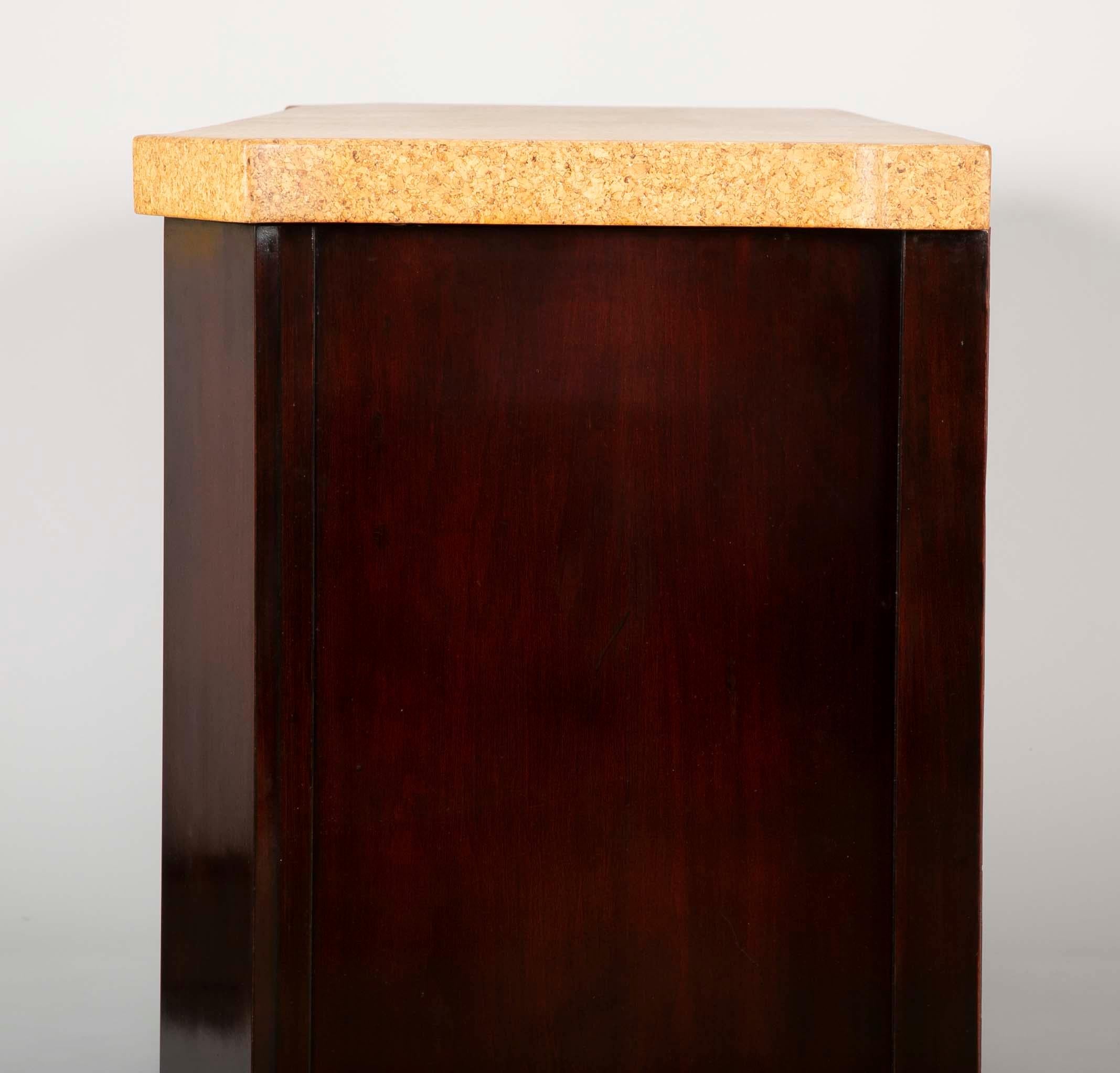 Sideboard Designed by Paul Frankl, Mahogany with Cork Top 7