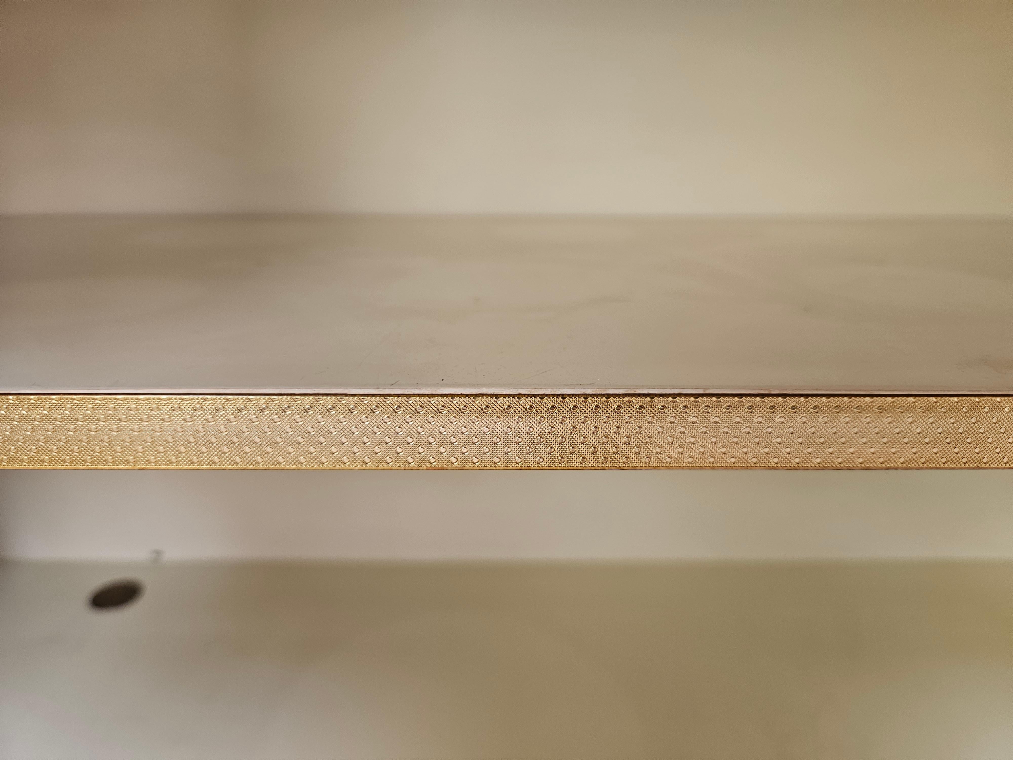 Sideboard di Milano del Mid Century in mogano e ottone con vetro XX secolo in vendita 9