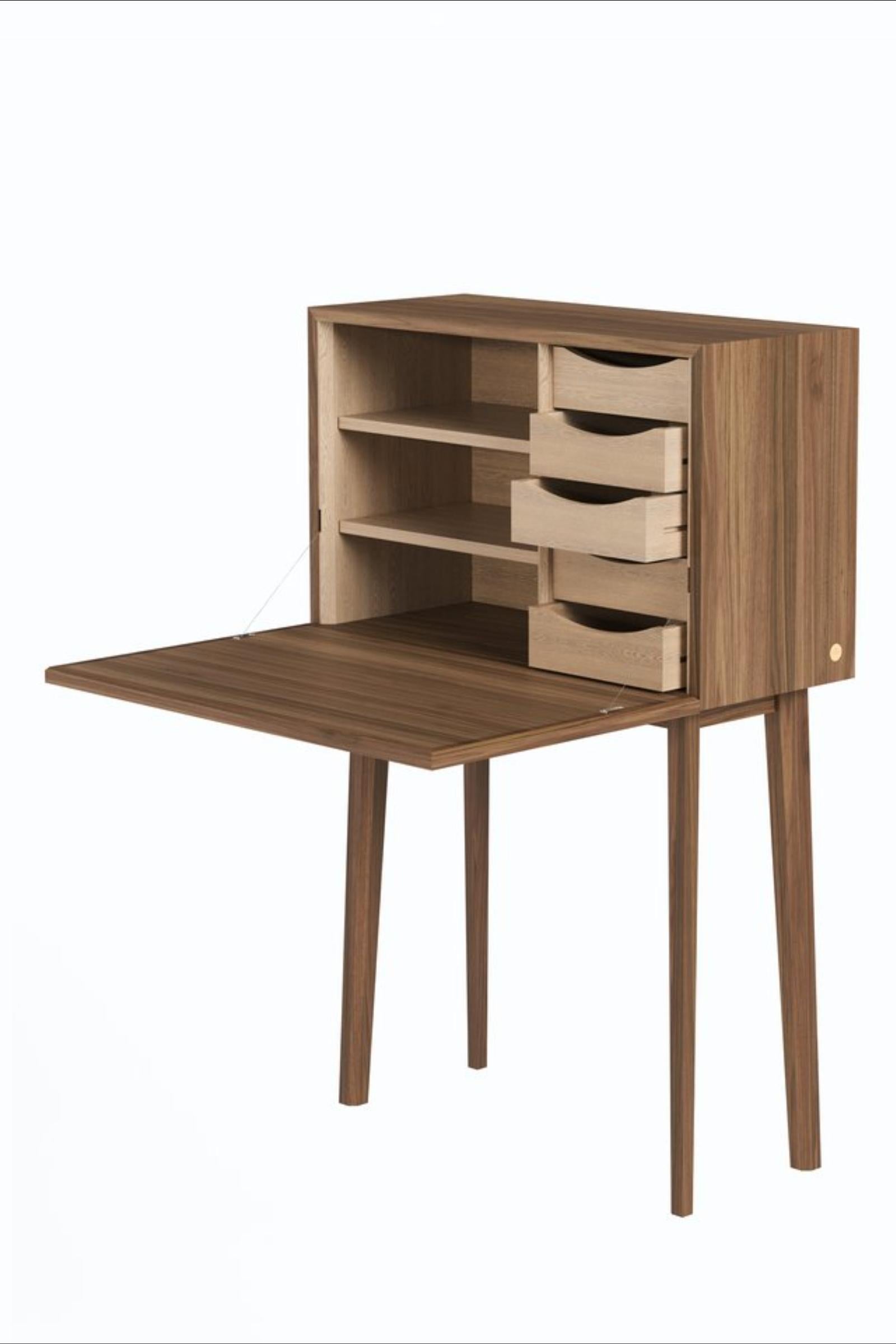 Sideboard, Bar- oder Schreibtisch im Fischgrät-Stil (Eichenholz) im Angebot