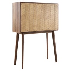 Sideboard, Dry Bar or Desk in Herringbone Style