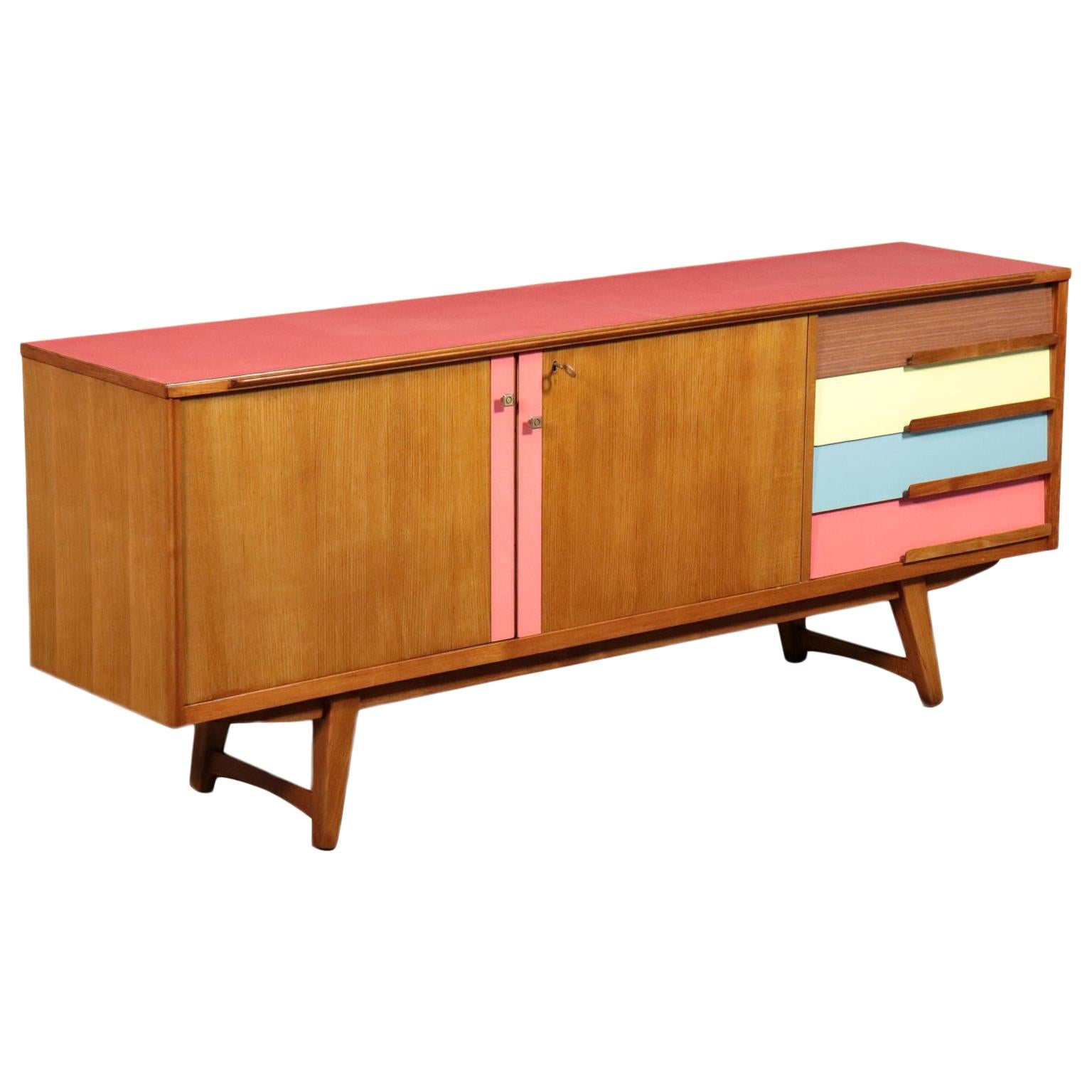 Sideboard Formica Sessile Oak Veneer, Italy, 1960s