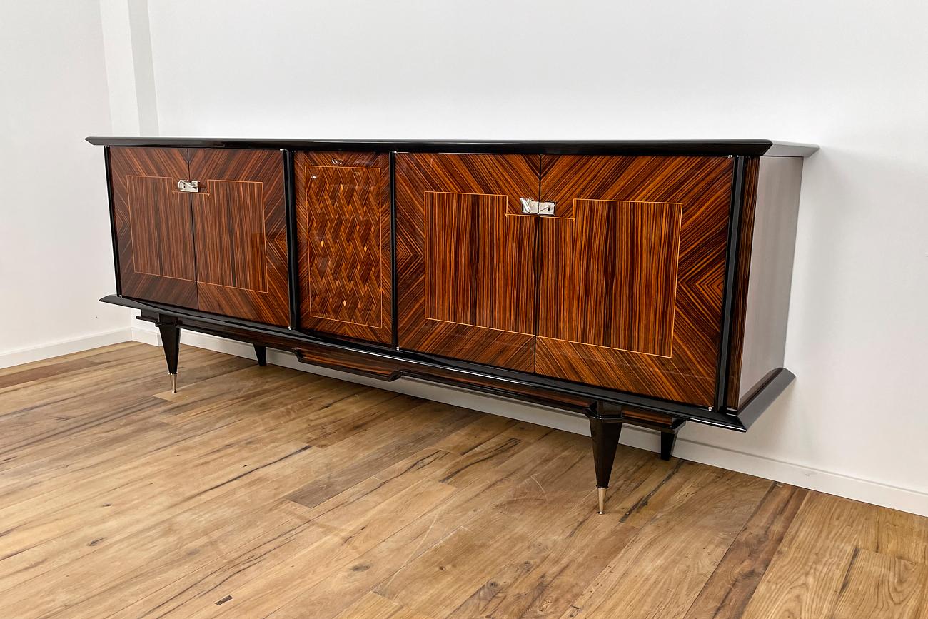 Sideboard from the 50s in Art Deco Style with Macassar Veneer, Mid Century 2