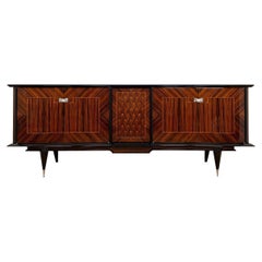 Sideboard from the 50s in Art Deco Style with Macassar Veneer, Mid Century