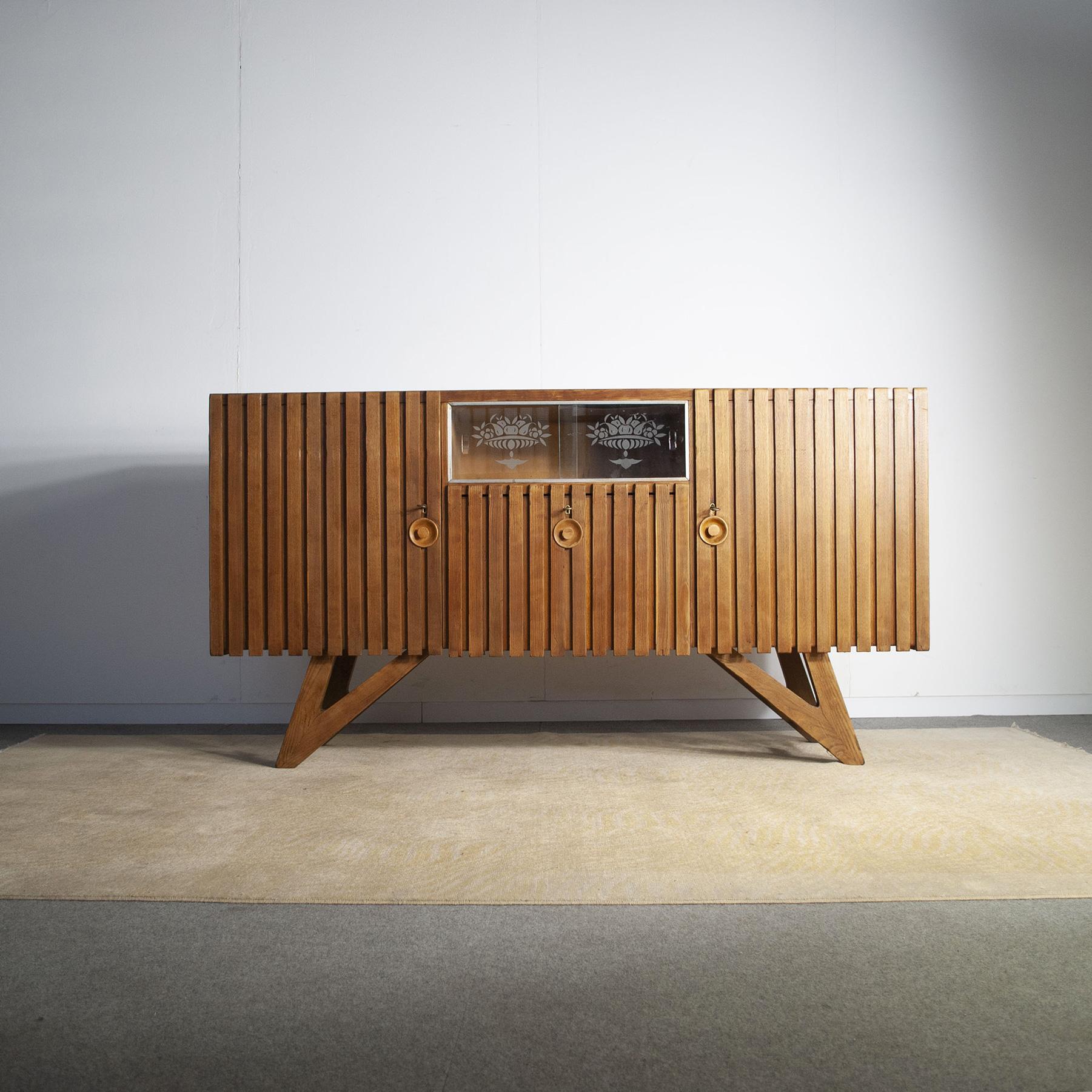 Mid-20th Century Sideboard from the School of Turin Carlo Mollino For Sale
