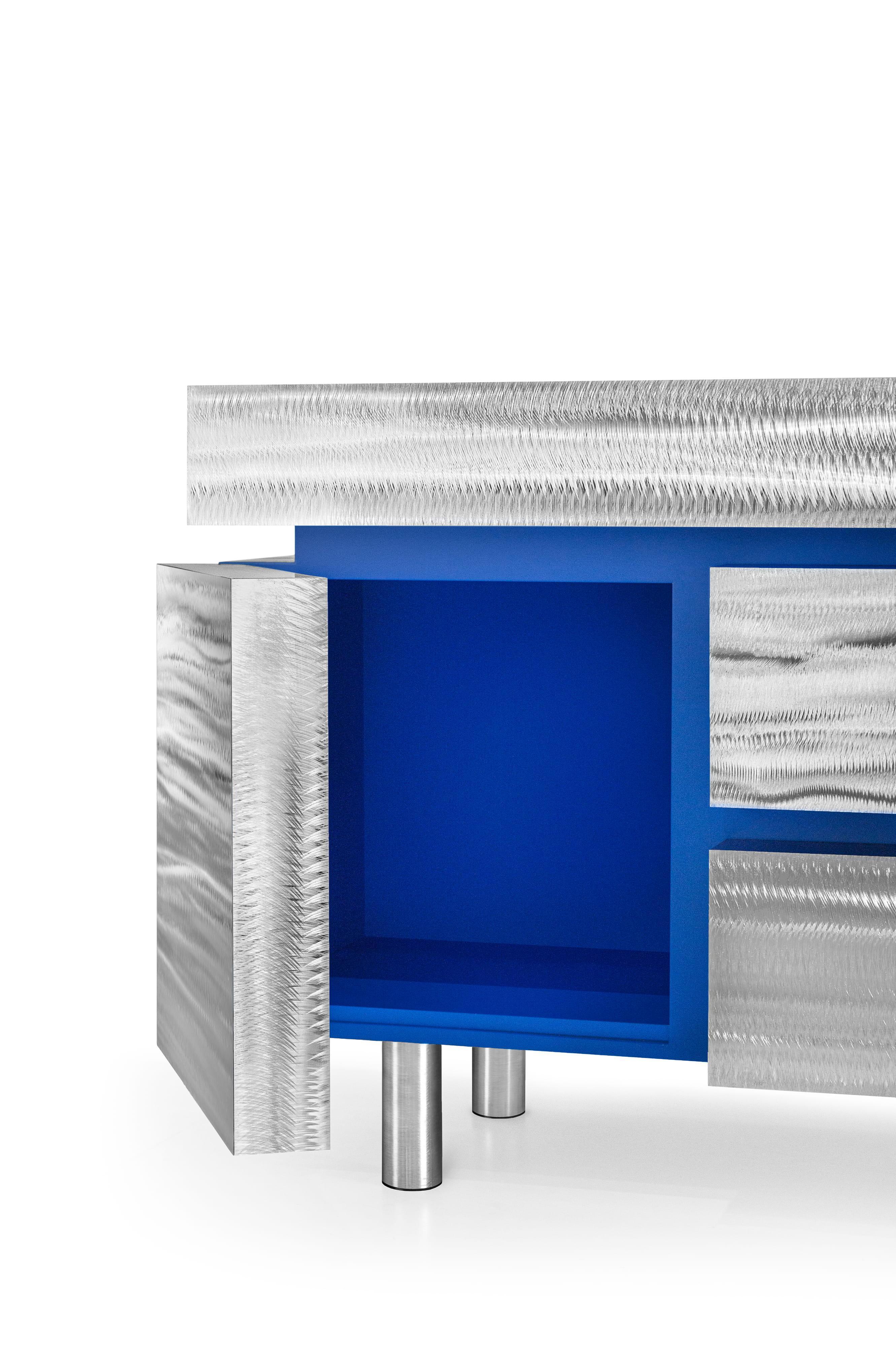 Modern Sideboard Gerrit CS1 Made of Stainless Steel Limited Edition by Noom For Sale