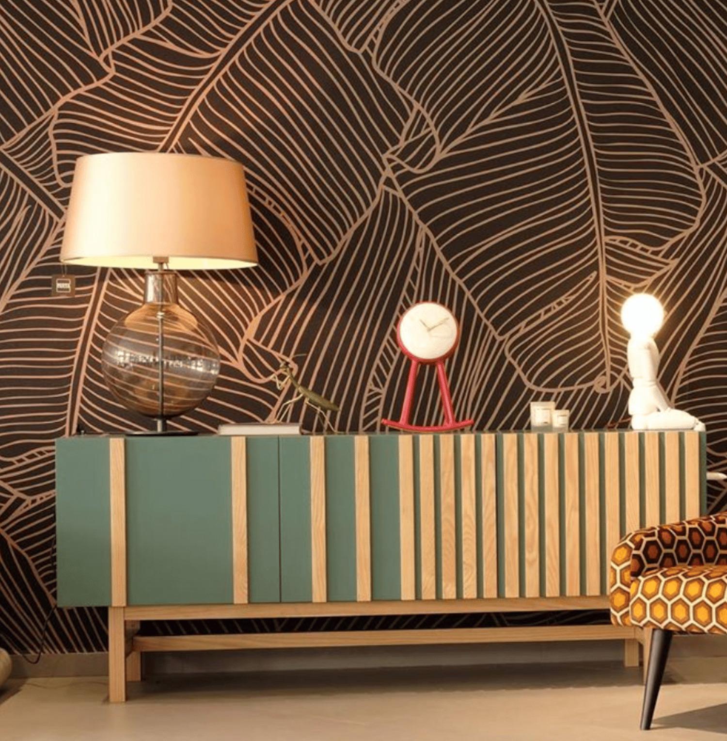 Mid-Century Modern Sideboard Go in Natural Wood and Lacquer Special size 10ft For Sale