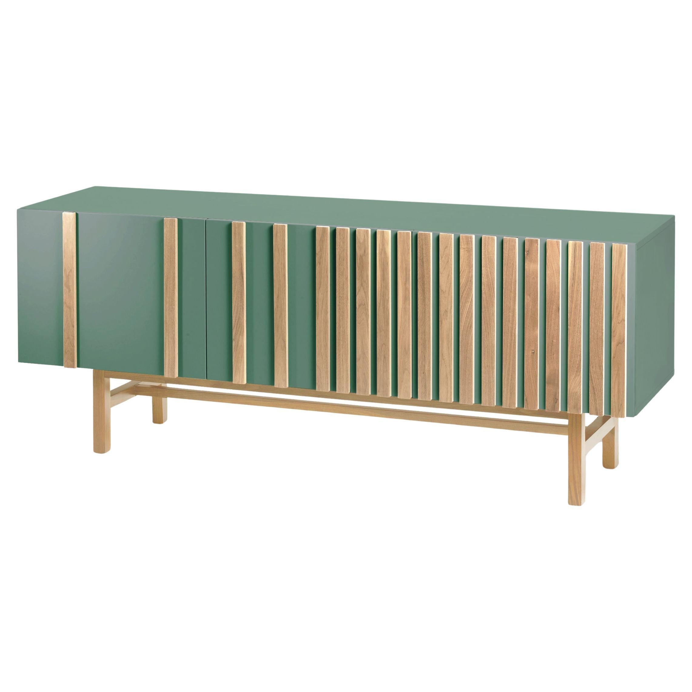 Enfilade Go en bois naturel et laque spéciale pour 10 pieds