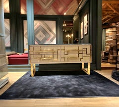 Sideboard Gold and Brass Glass Designer Justfurnituress Custom Handmade