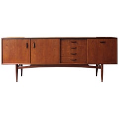 Vintage "Gold Label" G Plan Midcentury Modern Rectangular Teak British Sideboard, 1961