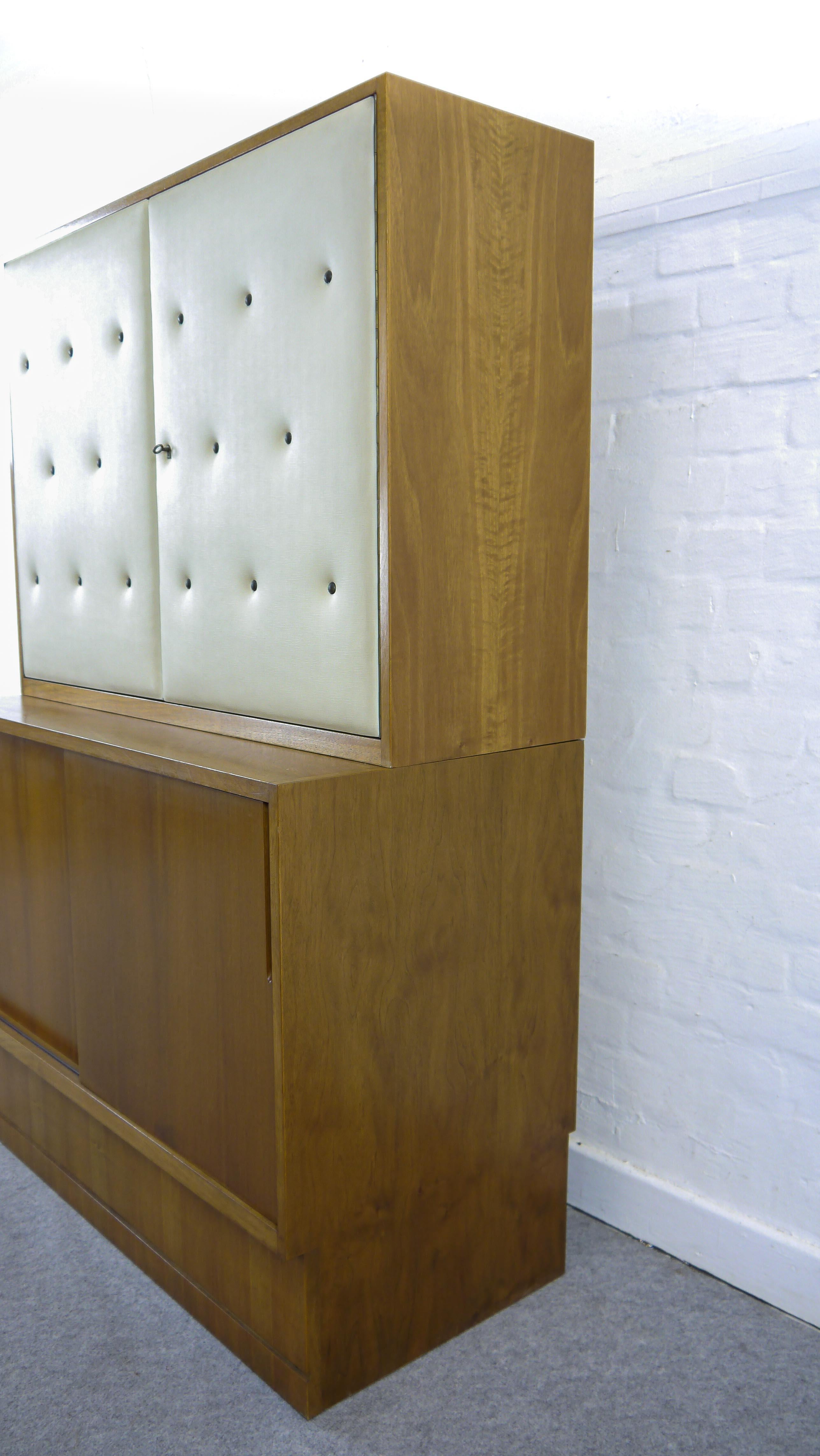 Sideboard-Highboard with Bar by Franz Ehrlich for DW Hellerau, Bauhaus For Sale 1