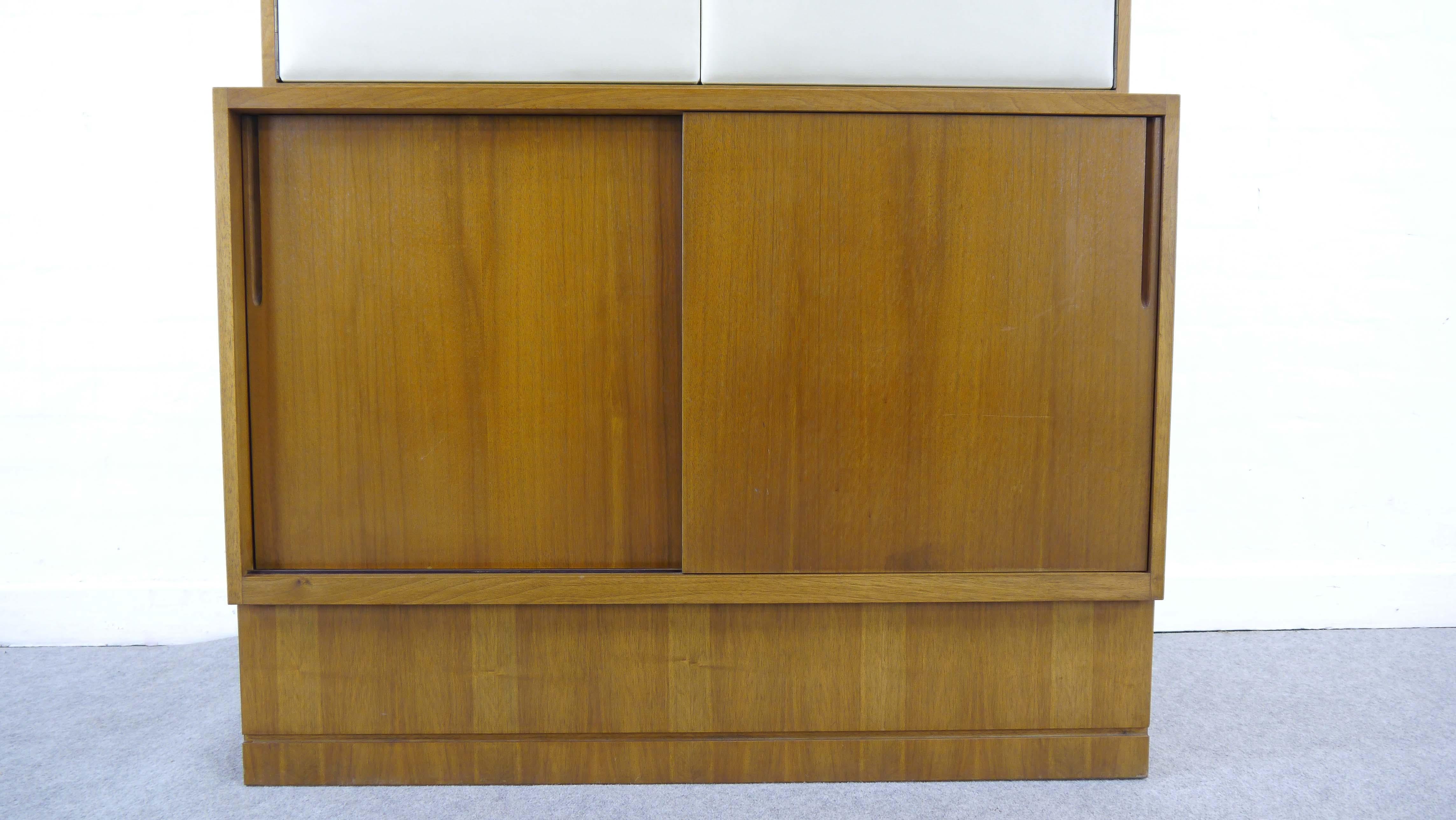 Mid-Century Modern Sideboard-Highboard with Bar by Franz Ehrlich for DW Hellerau, Bauhaus For Sale