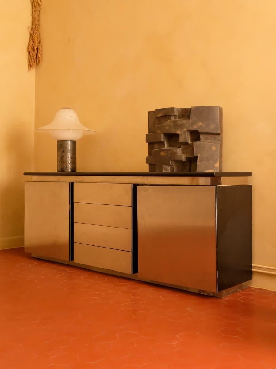Mid-Century Modern Parioli Sideboard, Italy, 70's by Lodovico Acerbis In Good Condition In MARSEILLE, FR