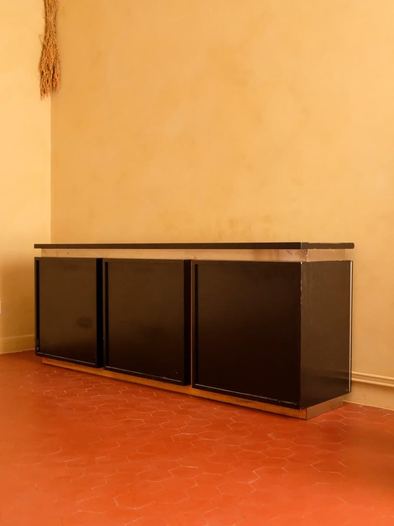 Late 20th Century Mid-Century Modern Parioli Sideboard, Italy, 70's by Lodovico Acerbis For Sale