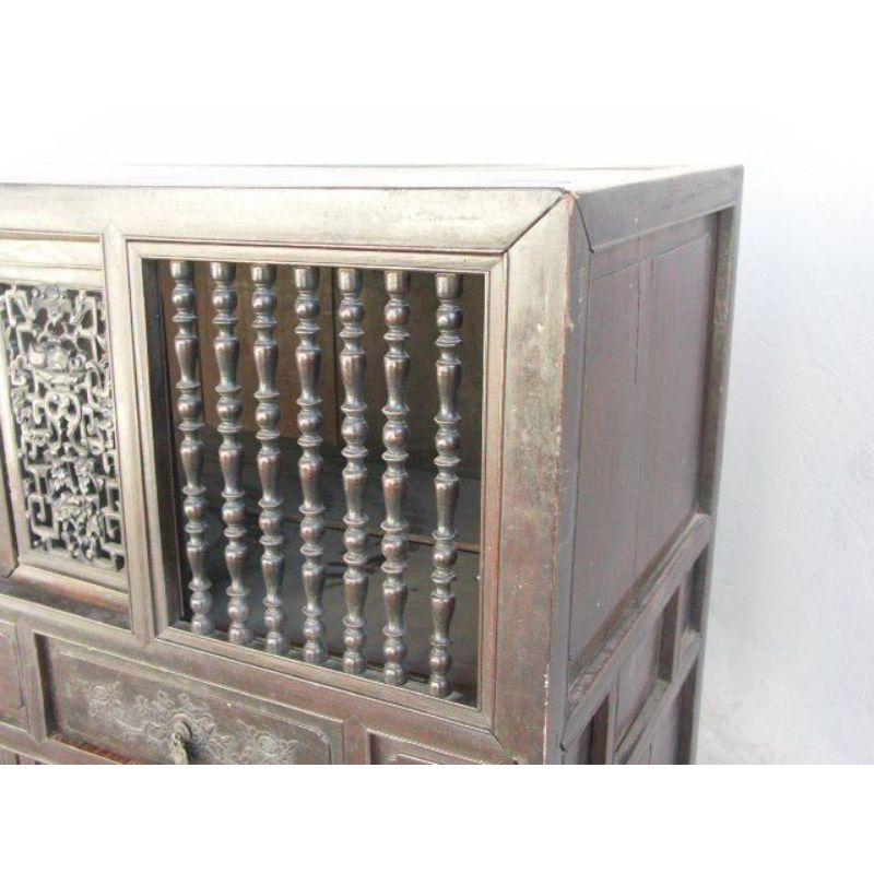 20th Century Sideboard in Carved Chinese Wood For Sale