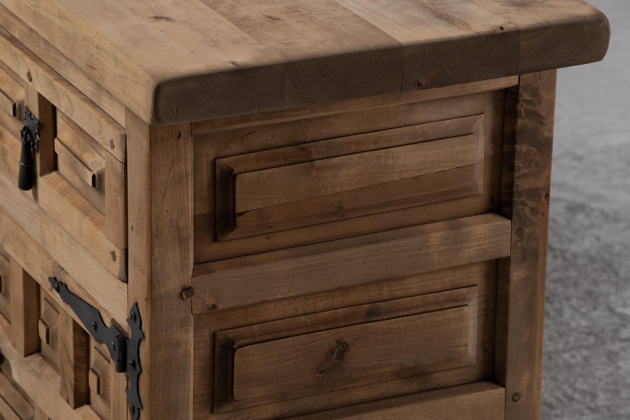 Sideboard in Carved Oak, Spain, 1940s For Sale 1