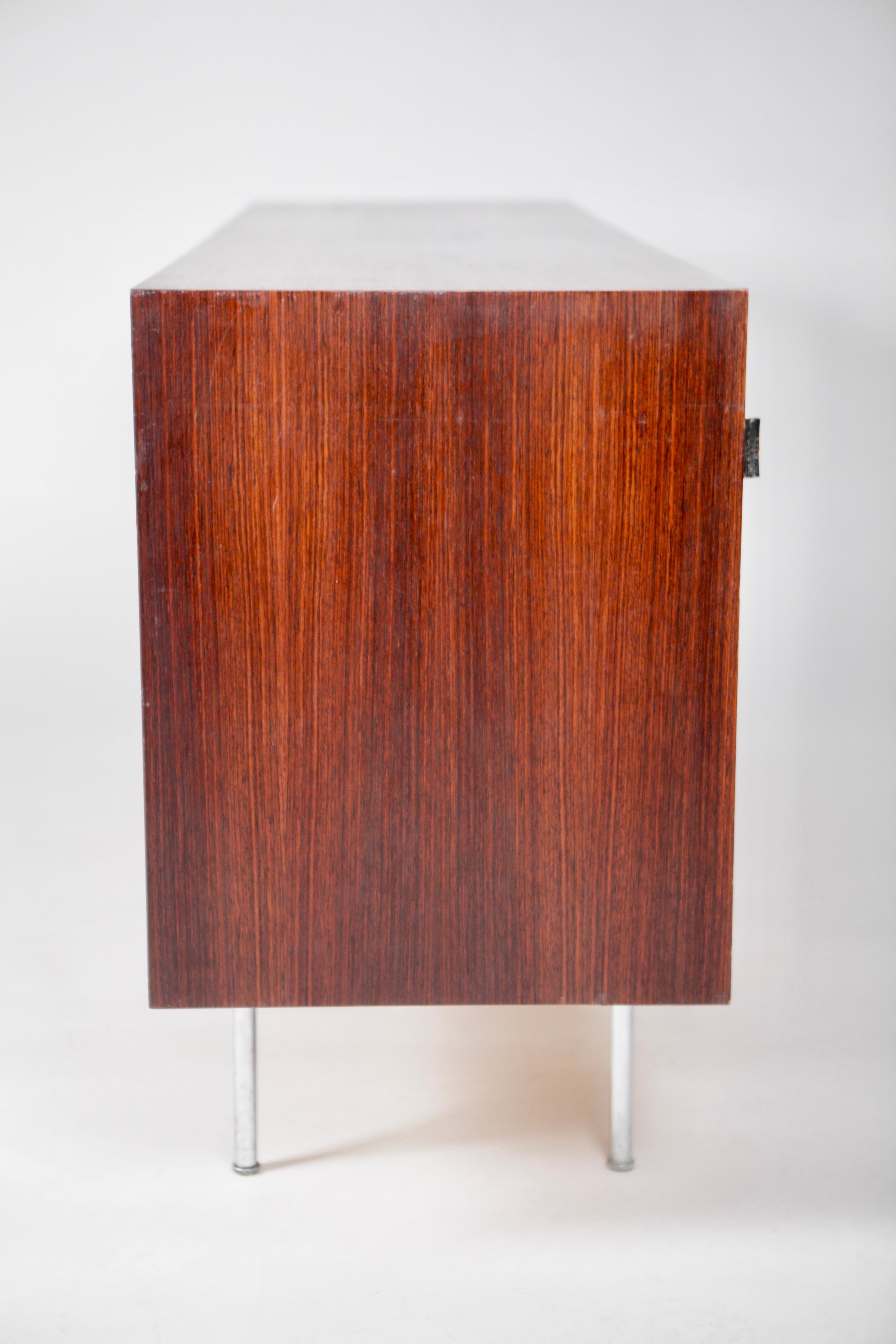 Sideboard in East Indian Rosewood & Seagrass by Florence Knoll, Designed 1947 For Sale 3