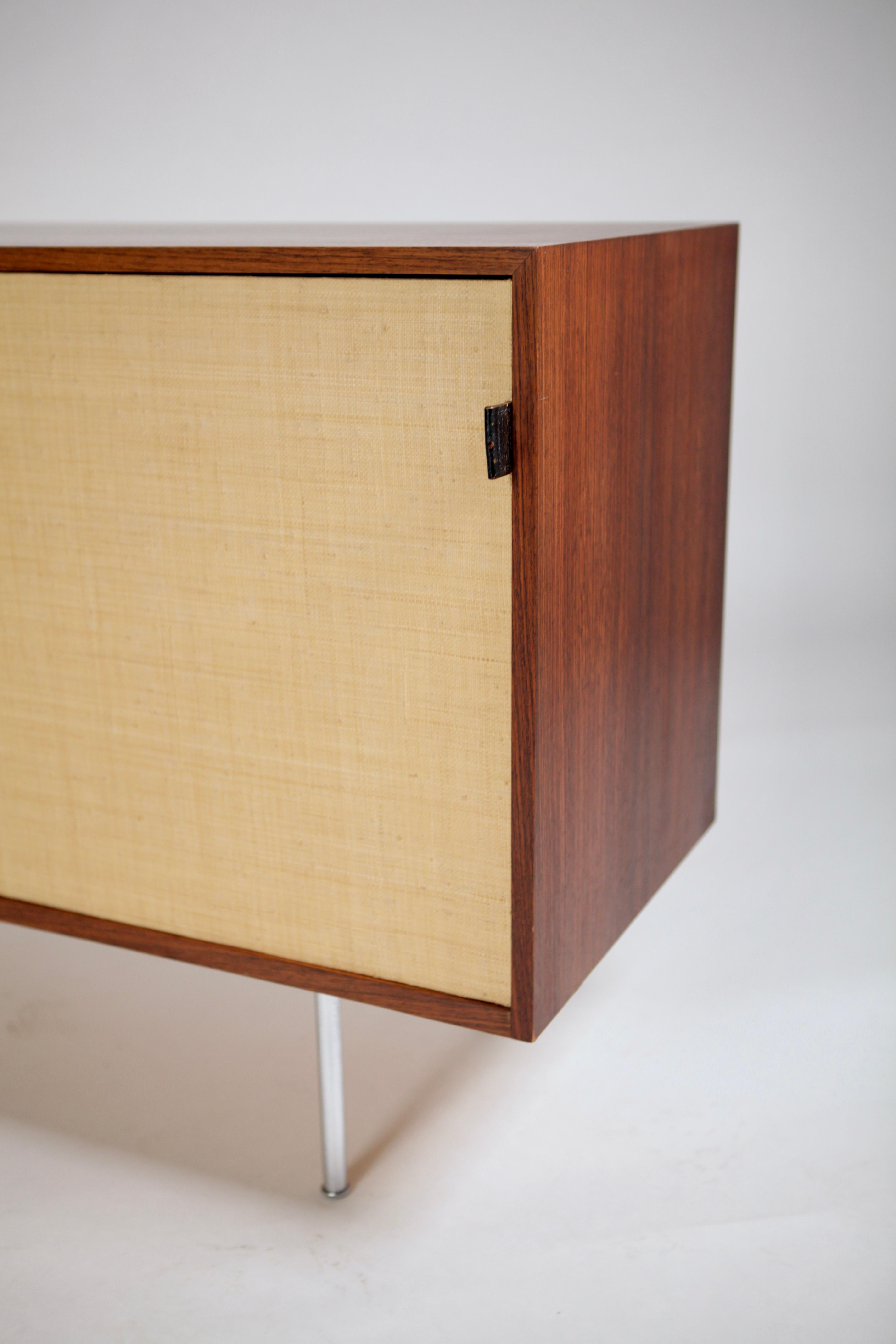 Sideboard in East Indian Rosewood & Seagrass by Florence Knoll, Designed 1947 For Sale 8
