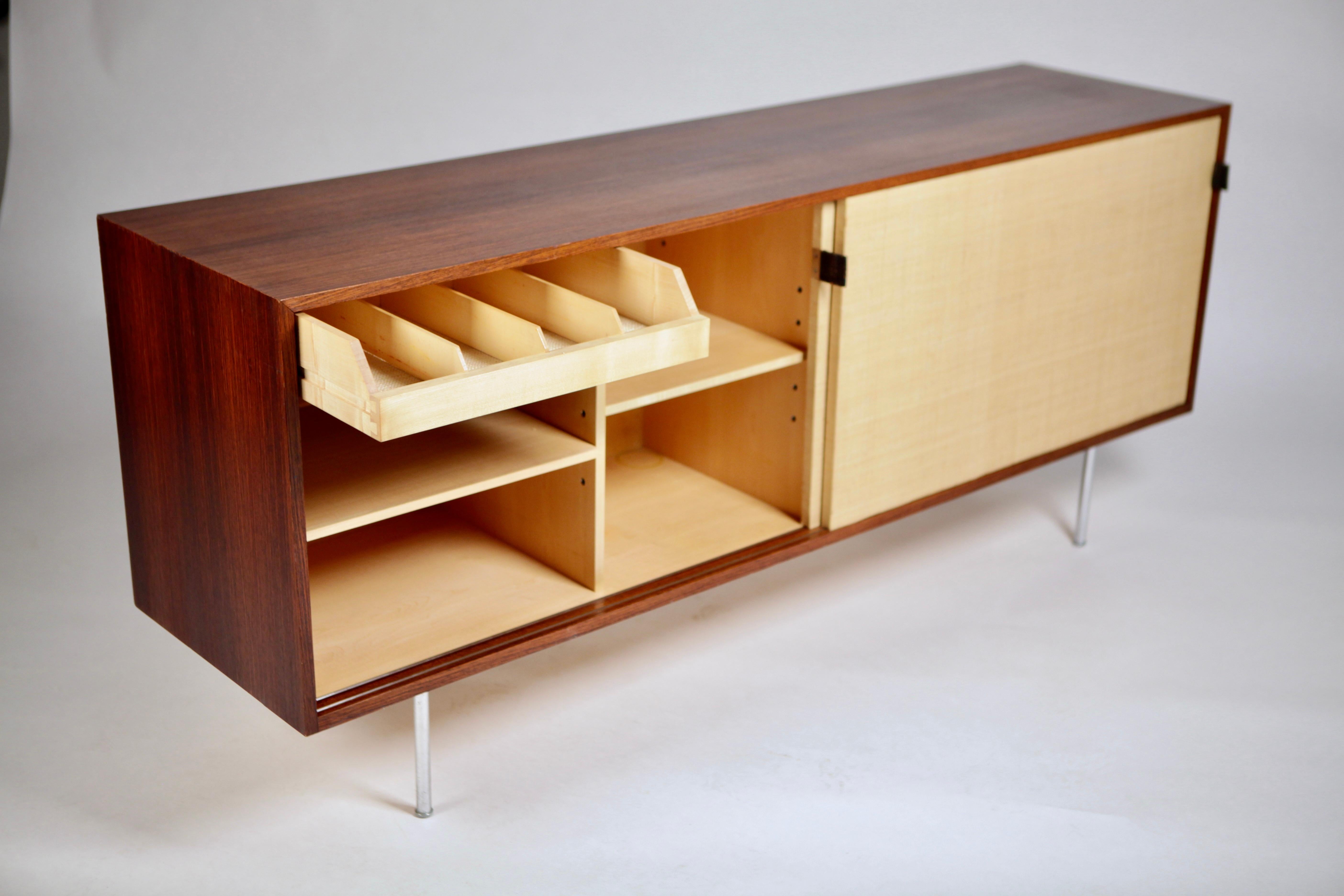 Sideboard in East Indian Rosewood & Seagrass by Florence Knoll, Designed 1947 For Sale 12