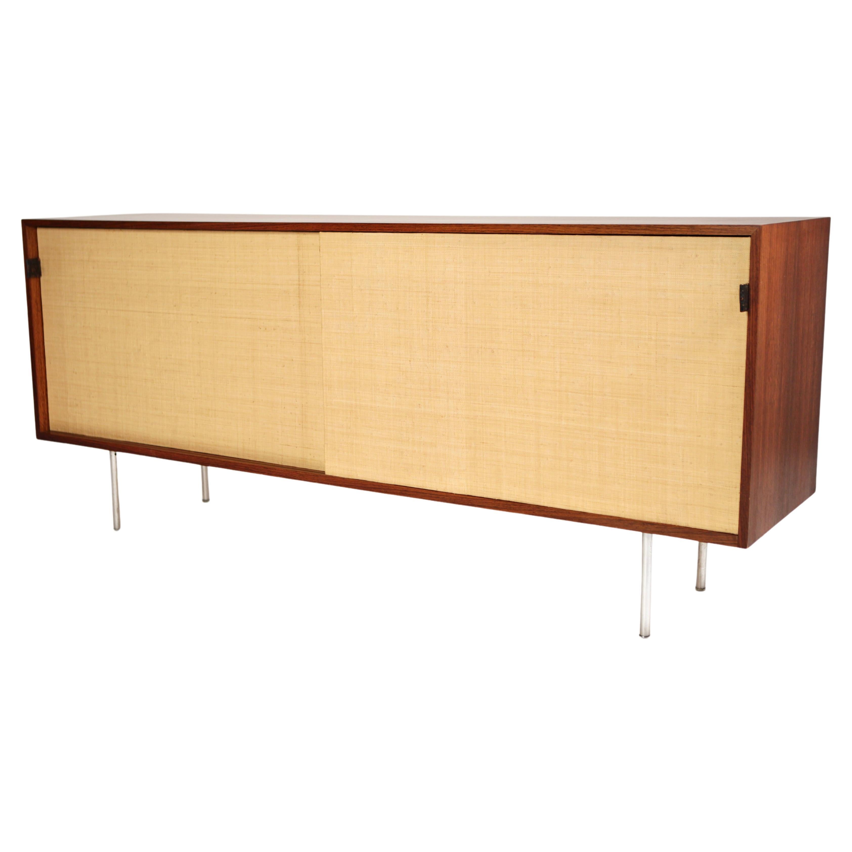Sideboard in East Indian Rosewood & Seagrass by Florence Knoll, Designed 1947