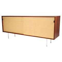 Sideboard aus ostasiatischem Rosenholz und Seegras von Florence Knoll, entworfen 1947