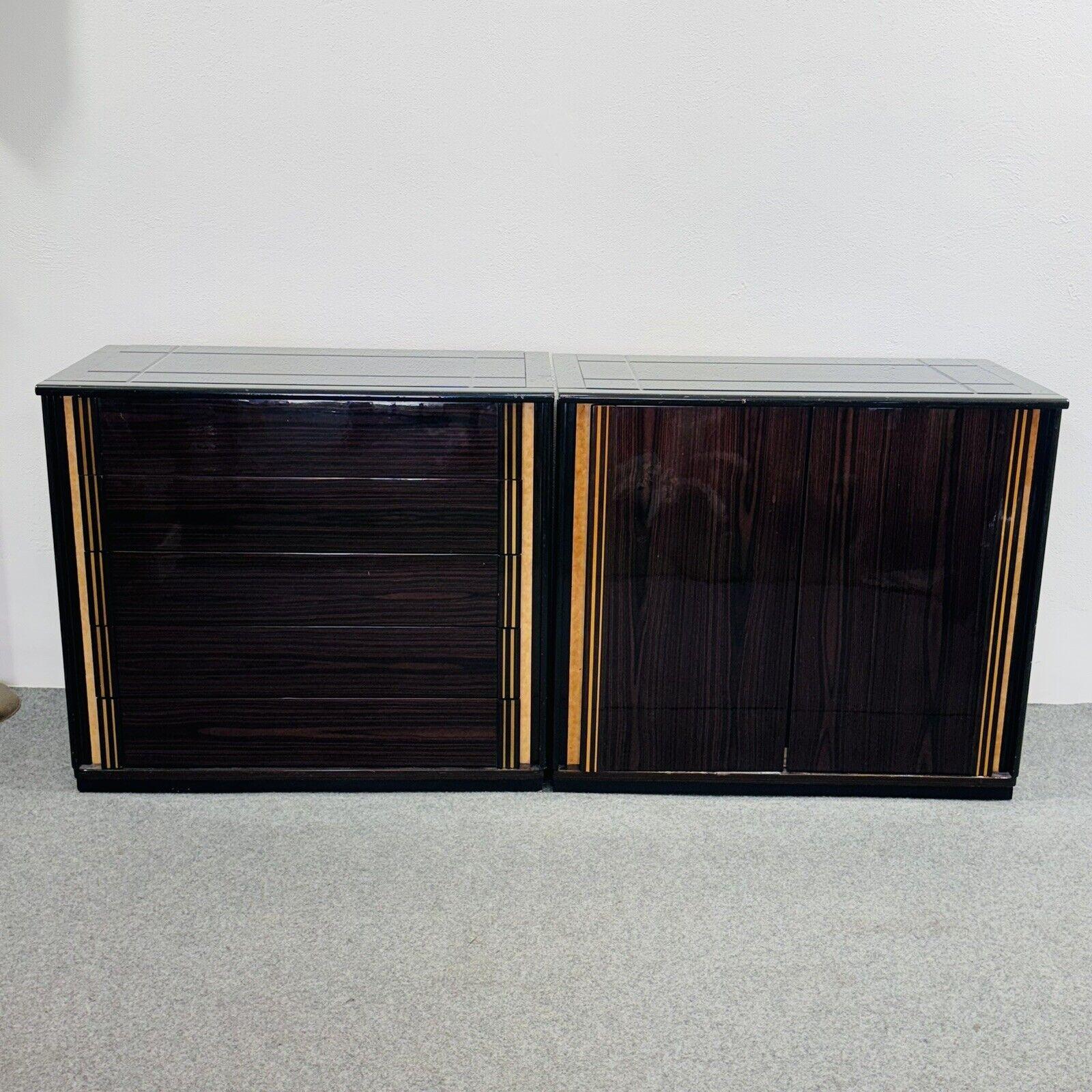 Italian Sideboard In Ebano Macassar E Madreperla Design Modernariato 1970’s