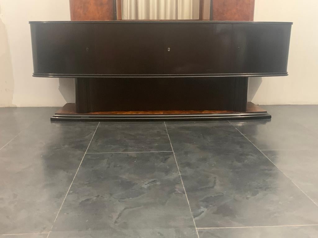 Sideboard in Ebony and Briarwood, 1930s For Sale 1
