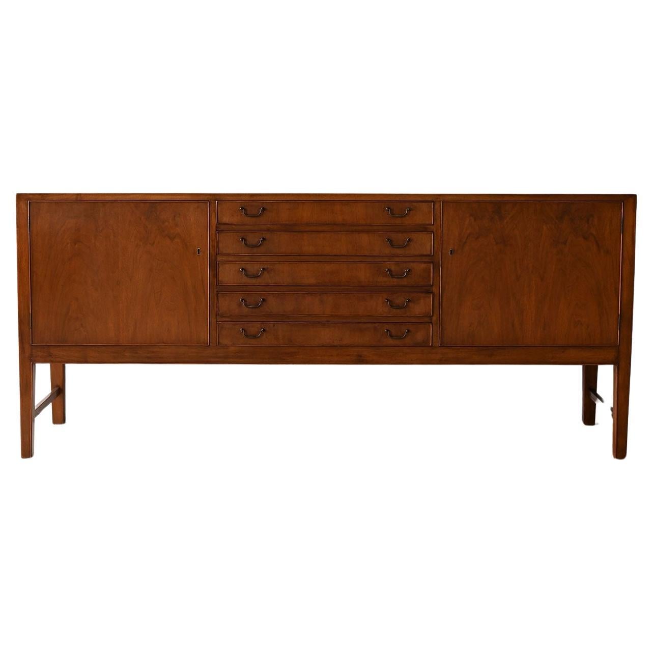 Walnut sideboard from the 1940s For Sale