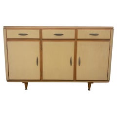 Used Sideboard in Linoleum and Masonite & Upholstered in Fabric from T.M., 1950s