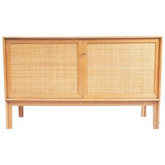 Sideboard in Oak and Rattan, "Norrland" by Alf Svensson