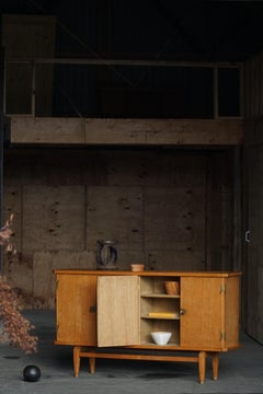 Sideboard in Oak & Brass by Henning Kjærnulf, Danish Mid Century Modern, 1960s