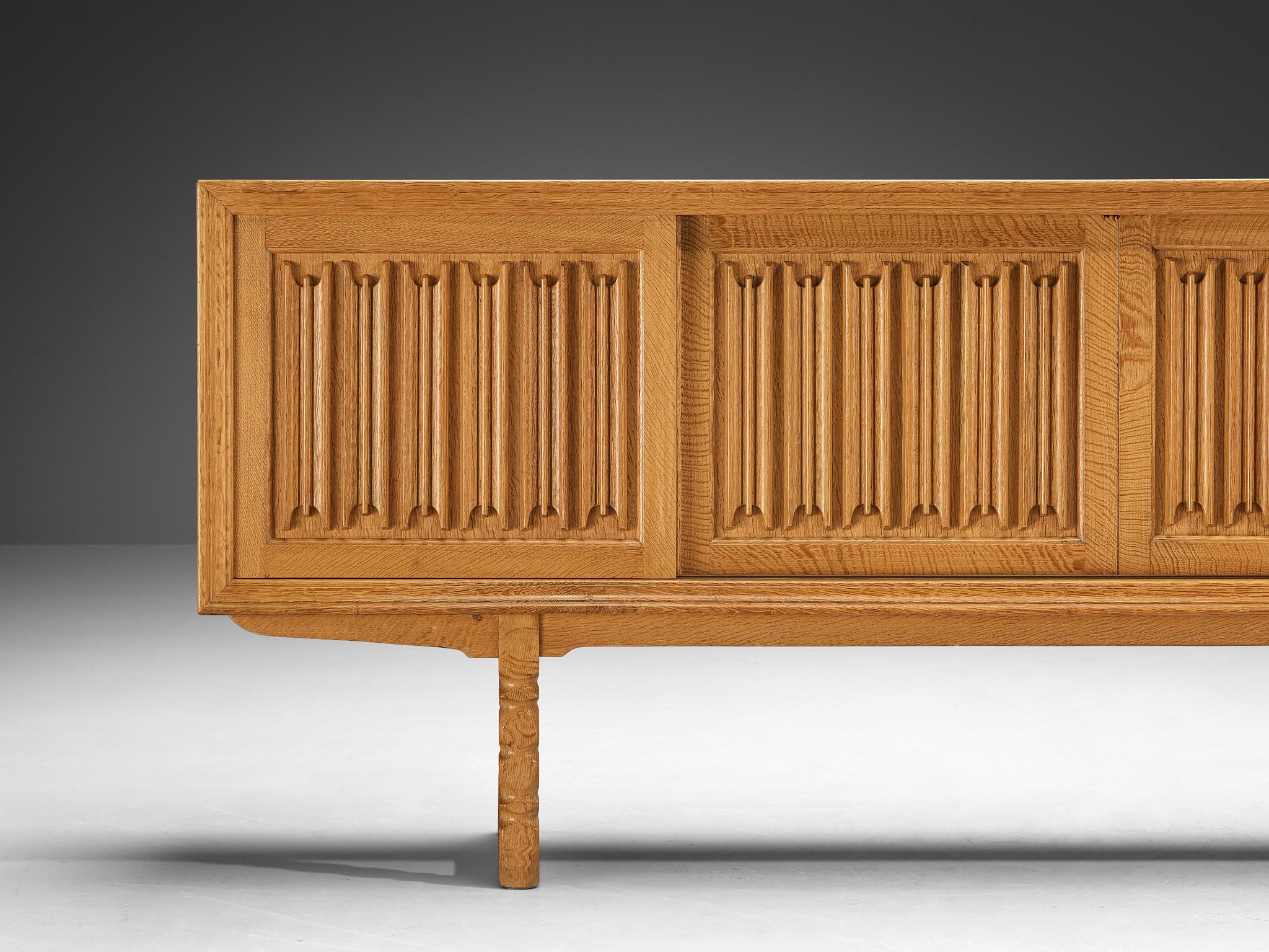 Mid-20th Century Sideboard in Oak by Danish Cabinetmaker 