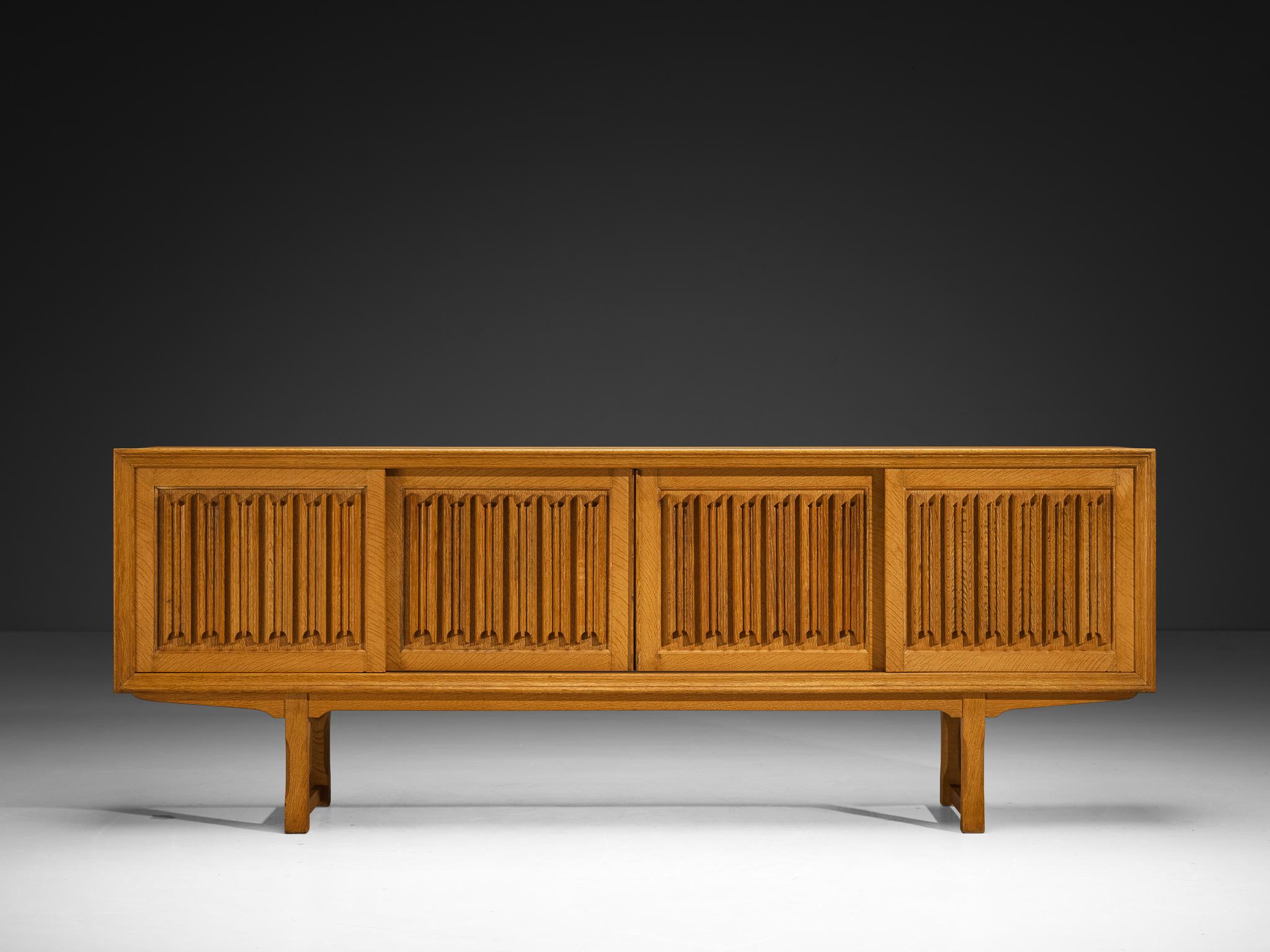 Mid-20th Century Sideboard in Oak by Danish Cabinetmaker