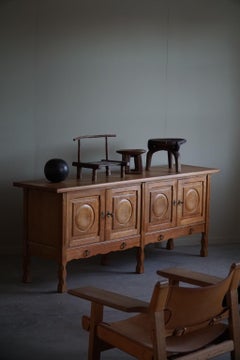Sideboard in Oak, Mid Century, Made by a Danish Cabinetmaker, Brutalist, 1960s