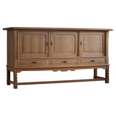 Sideboard in Oak, Midcentury, Made by a Danish Cabinetmaker, Brutalist, 1960s