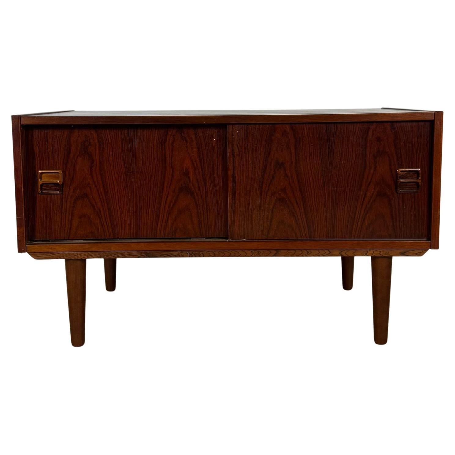 Rosewood Sideboard with Sliding Doors - Mid-Century Modern For Sale