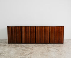Sideboard In Monumental Rosewood Zebrawood Lacquered Mid-Century Design 1970s