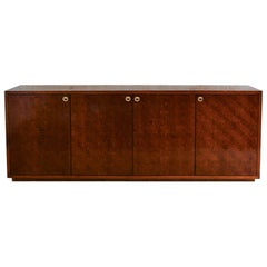 Sideboard in Pressed Bamboo with Brass Details, 1970s – Glossy Finish