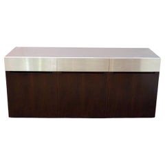 Sideboard in rosewood and steel dining room by Sormani, 1970s