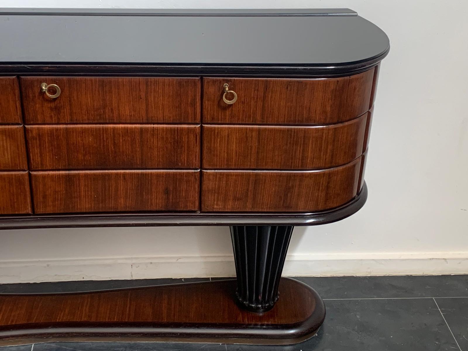 Mid-Century Modern Sideboard in Rosewood by Vittorio Dassi, 1950s For Sale