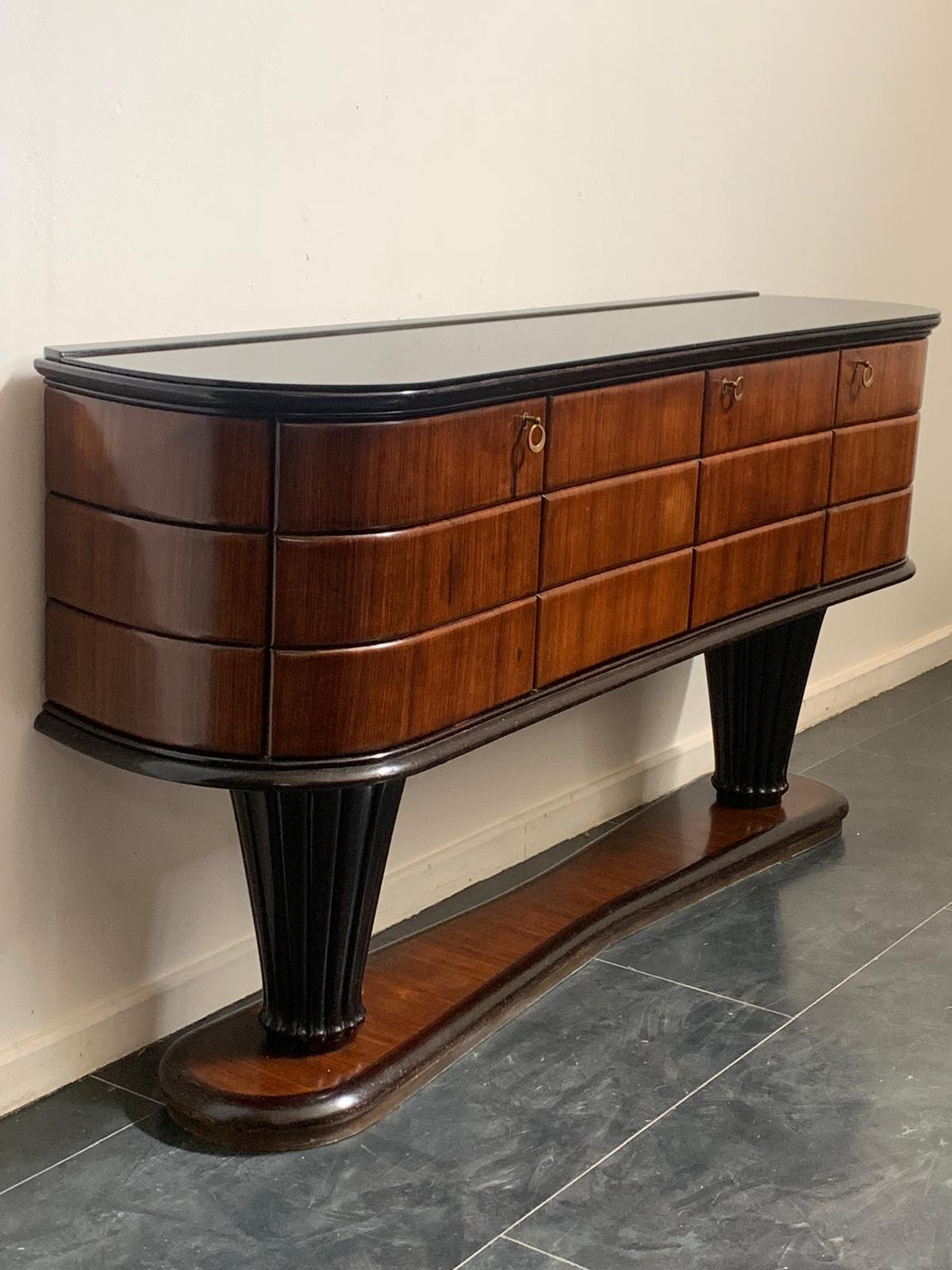 European Sideboard in Rosewood by Vittorio Dassi, 1950s For Sale