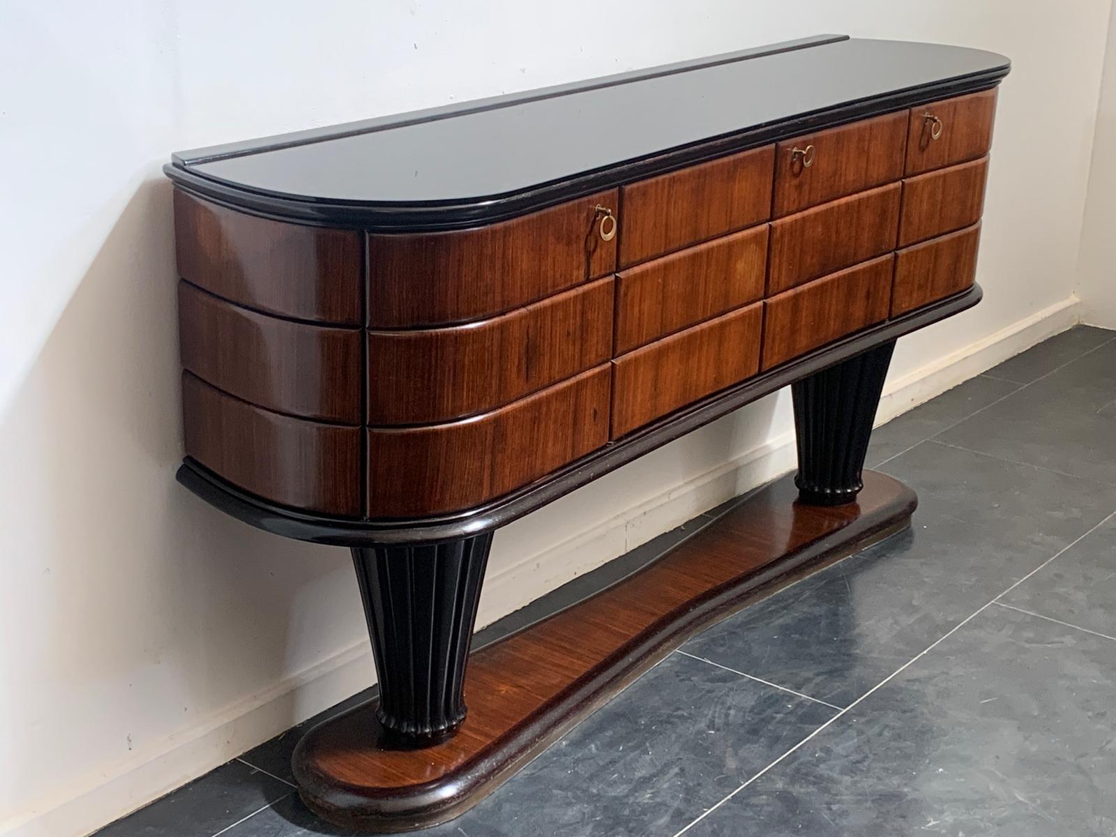 Sideboard in Rosewood by Vittorio Dassi, 1950s In Good Condition For Sale In Montelabbate, PU